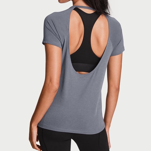 Open Back Workout Tee - Picture 3 of 3